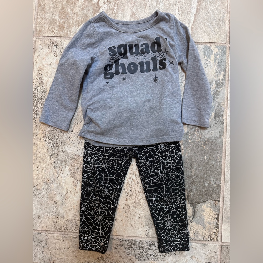 Girls 2 piece squad ghouls Halloween outfit